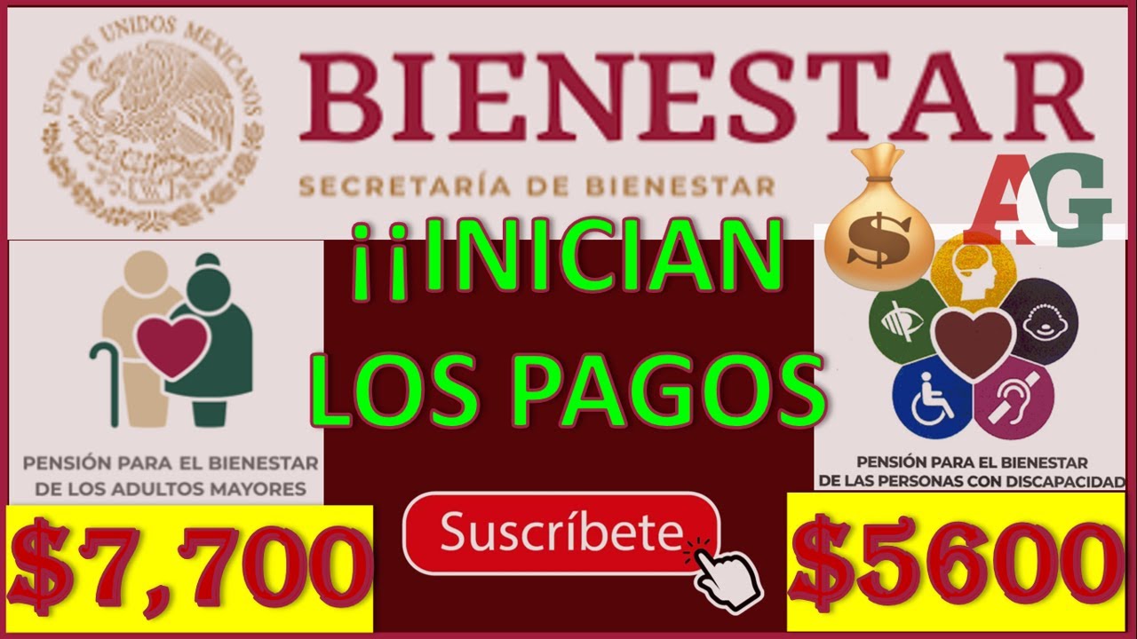 🤑¡¡¡INICIAN LOS PAGOS PENSIONES PARA EL BIENESTAR!!!🤑 - YouTube