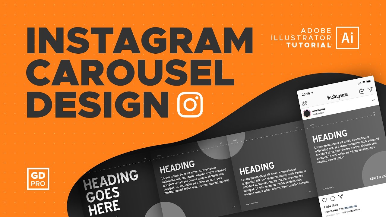 Instagram Carousel Template Illustrator