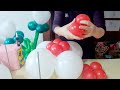 엄마의풍선아트 하트꽃화분 balloon heart flower pot