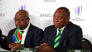 Deputy President Cyril Ramaphosa makes presentation to the World Rugby Council