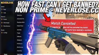 How FAST can i get BANNED in CS2? | Neverlose.cc (VAC LIVE)