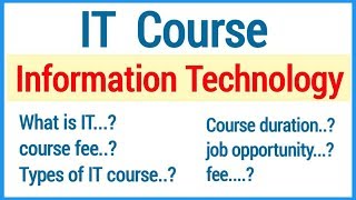 IT course detail in Hindi | career in IT | IT course fee | IT course in India |