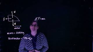 Net Force Example Problem Basic - rocket slowing