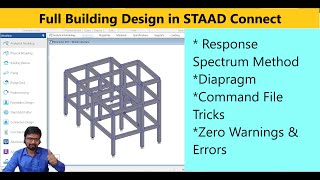 Structural Design of a Building in STAAD as per IS Codes|| Response Spectrum Method