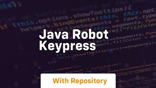 java robot keypress