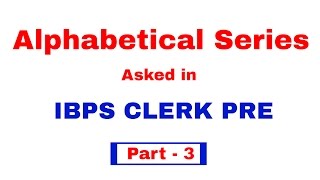 Alphanumeric( Alphabetical Series) Series Reasoning Tricks For Bank PO | CLERK  [In Hindi] Part - 3