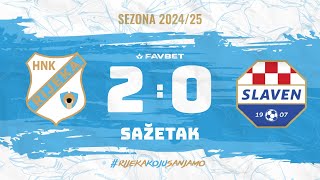 Rijeka - Slaven Belupo 2:0, sažetak, 18. kolo (2024./2025.)