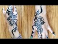 نقش حناء اسود جميل ورائع Unique and beautiful henna design