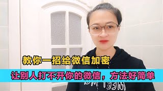 教你一招给微信加密，让别人打不开你的微信。微信隐藏了一个认字功能，比查字典还方便快捷【电话shine】