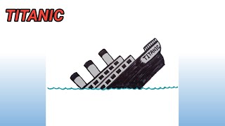 titanic sinking drawing  #titanic #easyartwithbiplab