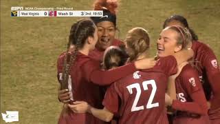 WSU Soccer: Cougs beat WVU!  Elite 8 next!  11/24/19