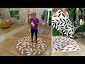 veranda living all over leaf in outdoor reversible rug collection on qvc