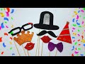 How To Make Party Props At Home I DIY Photobooth Props Idea