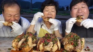 매운 고추를 듬뿍 뿌려 직접 만든 [[고추통닭(Fried chicken with hot spicy chili)]] 요리\u0026먹방!! - Mukbang eating show