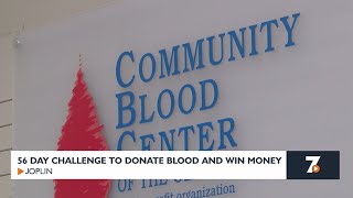 56 day challenge to donate blood and win money