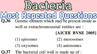 bacteria mcq || plant kingdom mcq || most repeated questions (23)