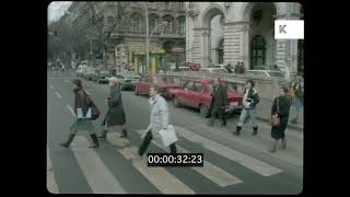 1980s, 1990s Budapest, Coach Driving POV Down Main Street, 35mm