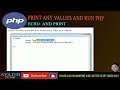 echo statement in php | run php code | print statement in php | php tutorial