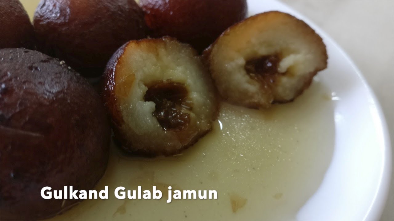 Gulkand Gulab Jamun - Rose Flavoured Gulab Jamun Recipe - YouTube