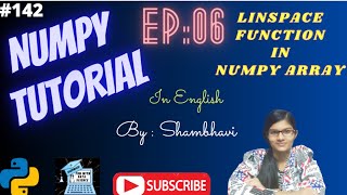 Numpy Library EP:06 | Linspace function | numpy tutorial in english | create numpy array