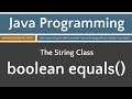 Learn Java Programming - String Class Tutorials equals(...)