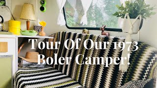 Tour Of Our VINTAGE 1973 BOLER Camper! 🇨🇦