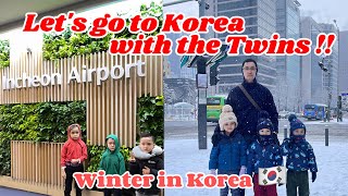 Let's Go To Korea!Traveling with my little family,We Experience the cold wave 🥶| Mommy Ly and Family