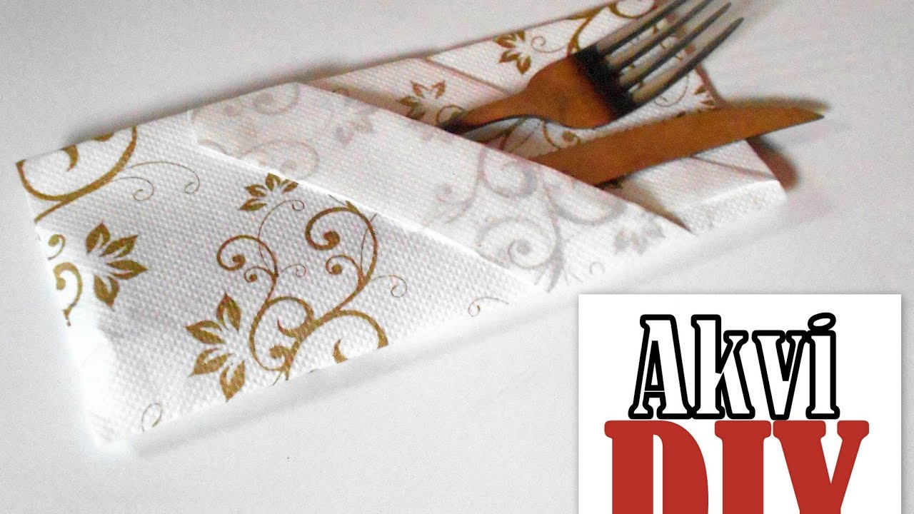 Napkin Folding Simple Pocket 1 Youtube