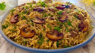 QUICK \u0026 EASY Mushroom Rice Recipe | Most Delicious Rice Recipe For Your Dinner