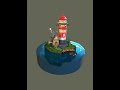 lighthouse diorama 3d blender model animation