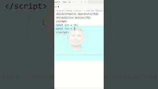 JavaScript Tutorial for Beginners / JavaScript learn / Arithmetic operators addition tag