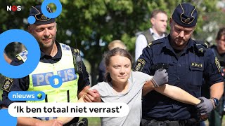 Greta Thunberg weer opgepakt door de politie