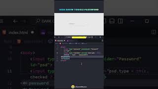 Create Hide Show Toggle Password using Inline JavaScript in Html | Password Toggle | CodeMinds