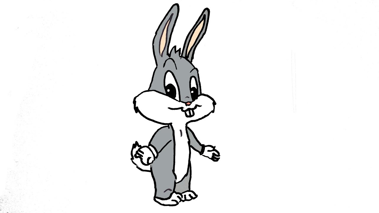How To Draw Baby Bugs Bunny Looney Tunes