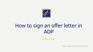 How to Sign an Offer Letter - ADP