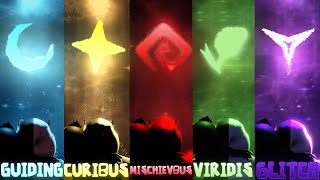 Guiding, Curious, Mischievous, Viridis, and Glitch Light Death Screens [Fanmade and Official]