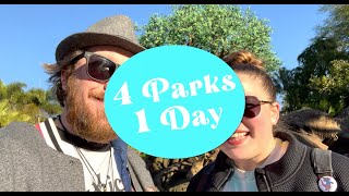 4 PARKS in 1 DAY | Walt Disney World - 2024 - Four park challenge - Disney Transportation