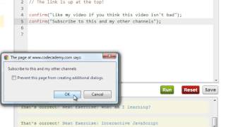 Codecademy: JavaScript Lessons- 2- Getting Started With Programming