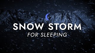 Snow Storm Sounds for Sleeping - Dimmed Screen | Blizzard Storm Sounds - Deep Sleep