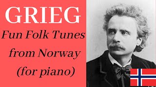 Grieg: Fun Folk Tunes from Norway ( Haugelåt Halling , Gilboen's Bridal March,  Vestafes  Springar)