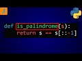 Palindrome Program In Python
