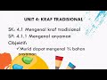 Unit 4: Kraf Tradisional (Kenal Bahan dan Hasil Kraf Anyaman)