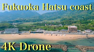 福岡ドローン空撮　波津海水浴場\u0026漁港　グランピング　4K Mavic Air2 60fps サイクリングロード