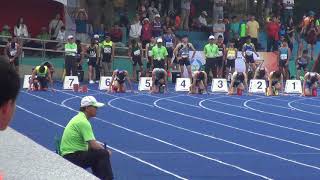 20180429095546 107年全國大專校院運動會田徑賽一般男生組100公尺預賽第1組 中央大學林頤謙 交通大學廖修賢 進準決賽。