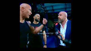 wwe The Rock curses out Triple H following Cody Rhodes altercation_ WrestleMania XL Kickoff