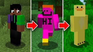 Minecraft, But I Switch Youtubers When I Touch Green