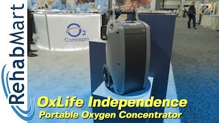 Rehabmart at Medtrade Atlanta - Oxlife Independence Portable Oxygen Concentrator from O2 Concepts