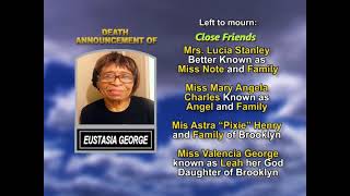 Eustacia George ~ Medium Obituary