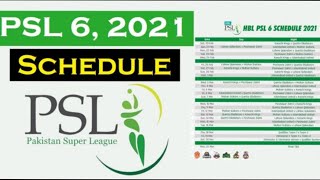 PSL 6 Schedule, Venues, Teams | Pakistan Super League 2021 | Connect Anees