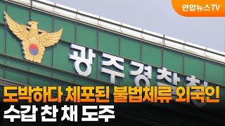 도박하다 체포된 불법체류 외국인, 수갑 찬 채 도주 / 연합뉴스TV (YonhapnewsTV)